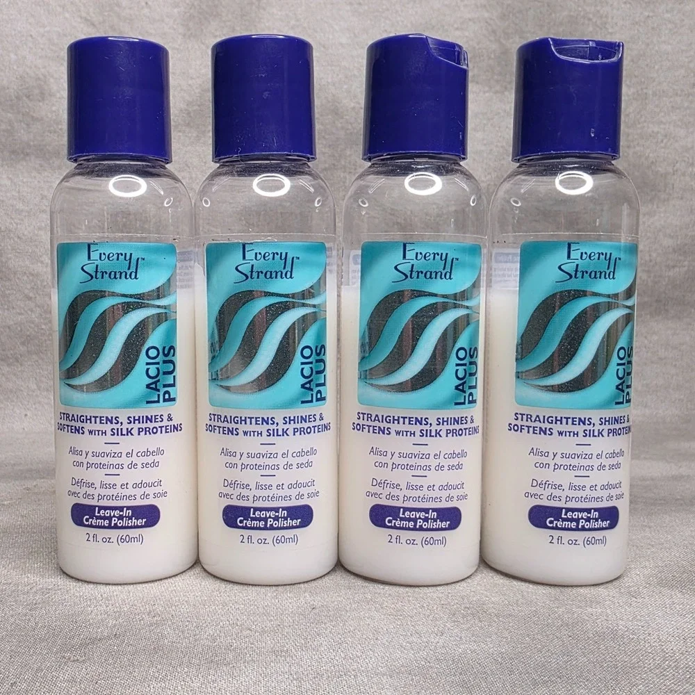 (X4) Every Strand Lacio Plus Leave In Creme Polisher 2 fl oz Travel Size